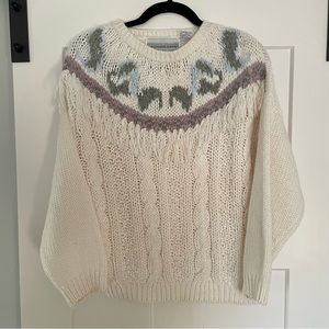 Bramble Lane- Vintage SZ S Pastel Knitted By Hand